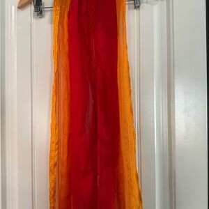 Red and Orange Layered Women's Scarf